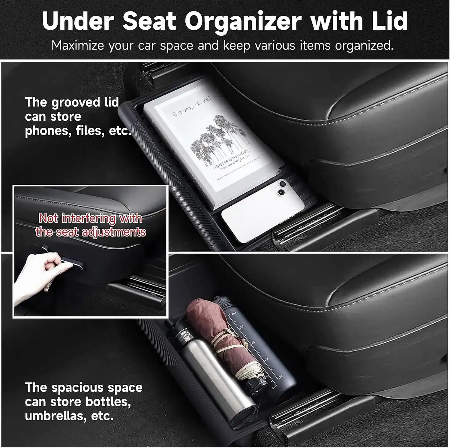 TESLA MODEL Y İÇİN UYUMLU KOLTUK ALTI SAKLAMA KUTUSU