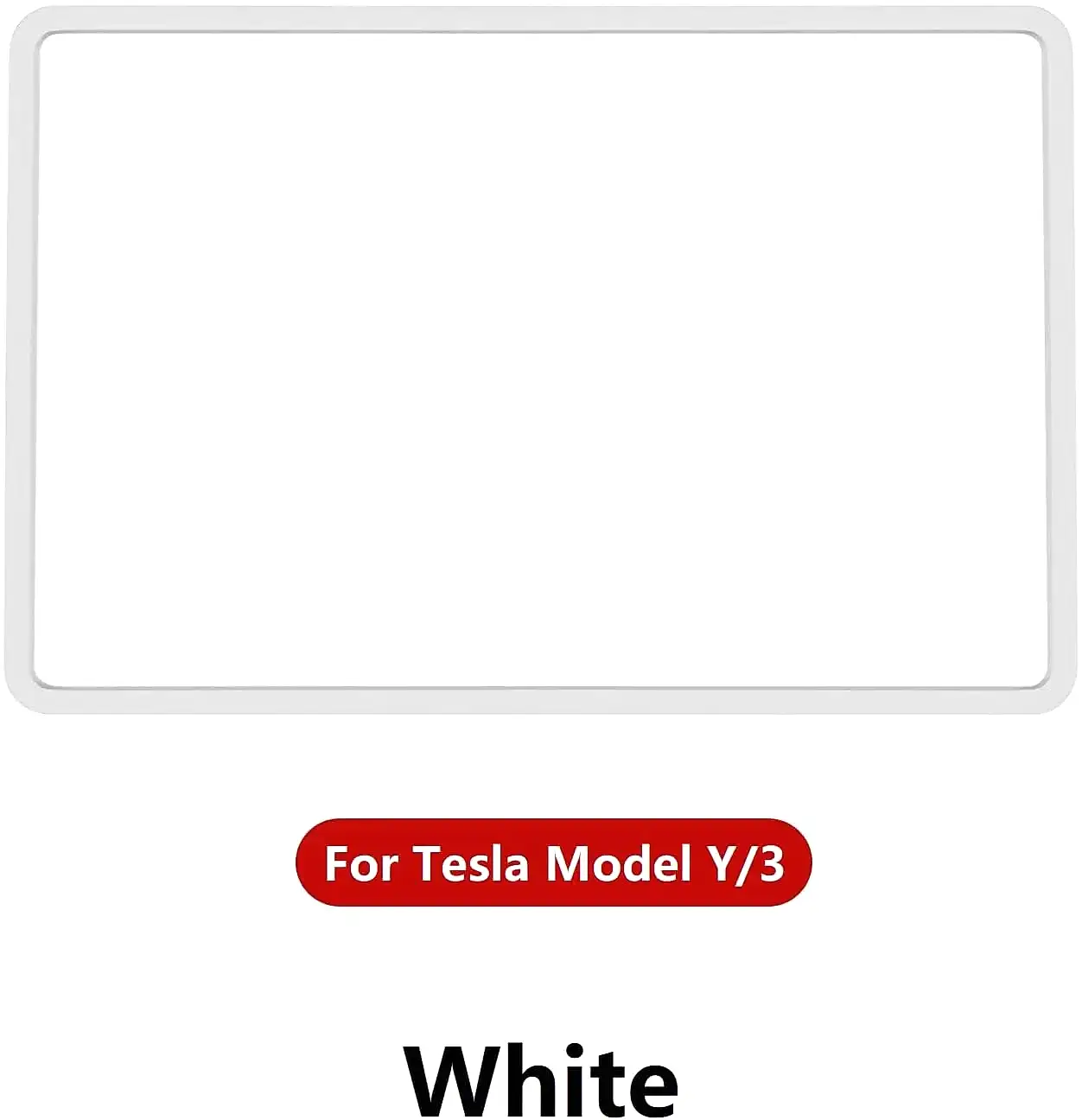 TESLA MODEL Y VE JUNİPER İÇİN UYUMLU EKRAN ÇERÇEVESİ KORUMA SLİKON BEYAZ