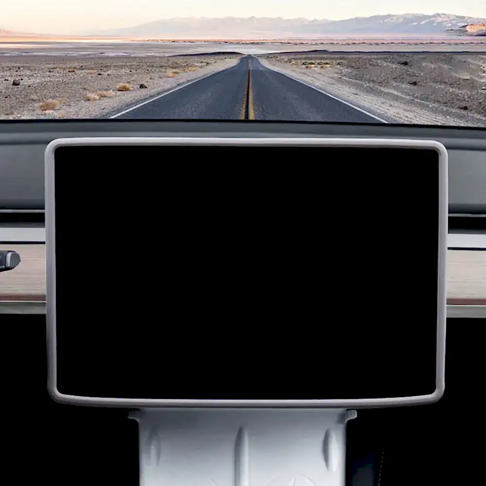 TESLA MODEL Y VE JUNİPER İÇİN UYUMLU EKRAN ÇERÇEVESİ KORUMA SLİKON GRİ