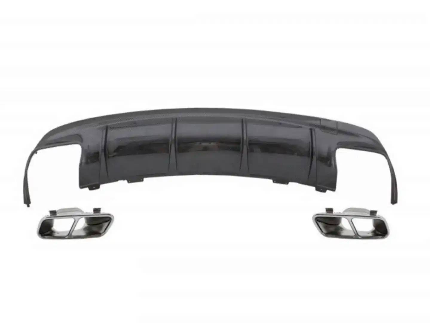 W117 CLA IÇIN UYUMLU CLA 45 GORUNUM DIFUZOR & EGZOZ SETI 16-19 SILVER EGZOZ ILE